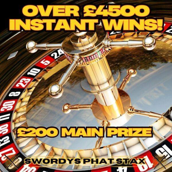 Every Other (Even) Number Wins – 2,000 Instant Wins + £200 Jackpot!